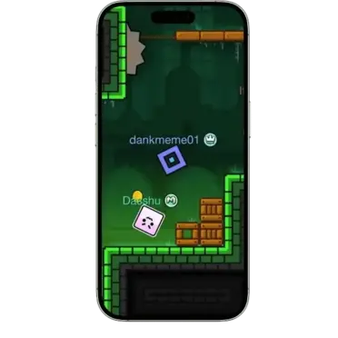 Home 6 Smartphone mockup displaying Geometry Dash 1