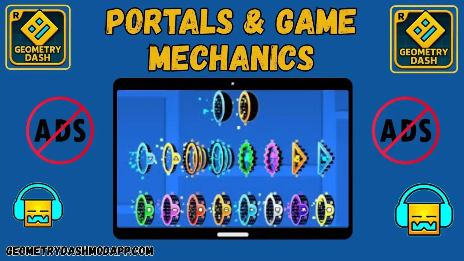 Geometry Dash Old Versions 9 Portals and game mechanics in Geometry Dash