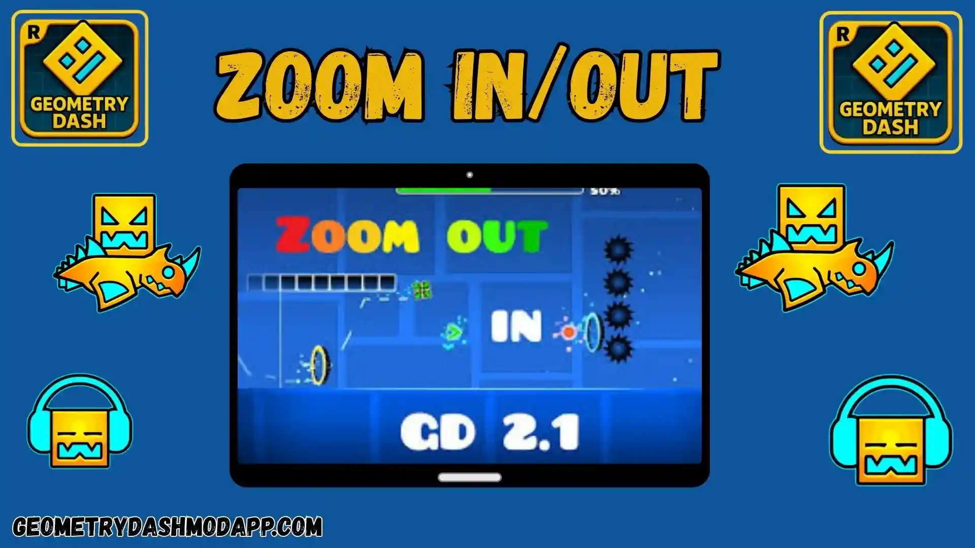 Geometry Dash Old Versions 6 Zoom in out feature in Geometry Dash